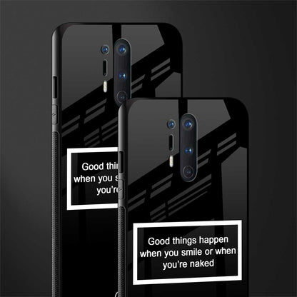 smile or naked black glass case for oneplus 8 pro image-2