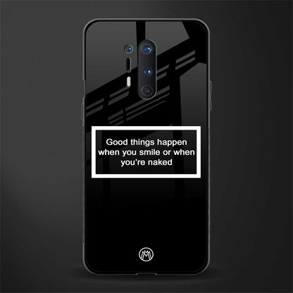smile or naked black glass case for oneplus 8 pro image