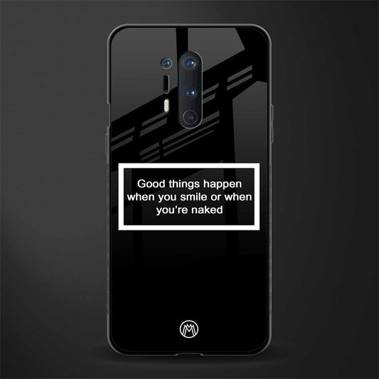 smile or naked black glass case for oneplus 8 pro image