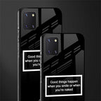 smile or naked black glass case for samsung a81 image-2