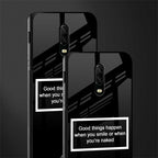 smile or naked black glass case for oneplus 6t image-2
