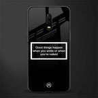 smile or naked black glass case for oneplus 6t image