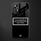 smile or naked black back phone cover | glass case for xiaomi 12 pro