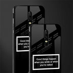 smile or naked black glass case for oneplus 6 image-2