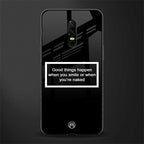 smile or naked black glass case for oneplus 6 image
