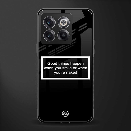 smile or naked black back phone cover | glass case for oneplus 10t