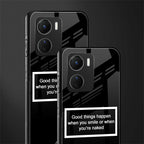 smile or naked black back phone cover | glass case for vivo y16