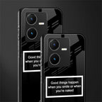 smile or naked black back phone cover | glass case for vivo y22