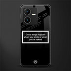smile or naked black back phone cover | glass case for vivo y22