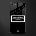 smile or naked black glass case for iphone se 2020 image