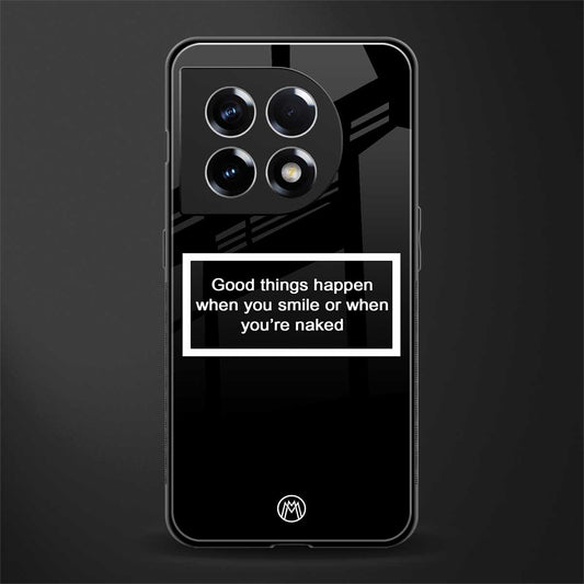 smile or naked black back phone cover | glass case for oneplus 11
