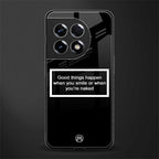 smile or naked black back phone cover | glass case for oneplus 11r