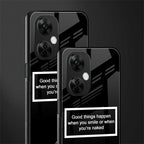 smile or naked black back phone cover | glass case for oneplus nord ce 3 lite