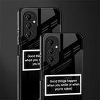 smile or naked black back phone cover | glass case for samsung galaxy a14 5g