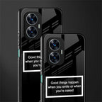 smile or naked black back phone cover | glass case for realme c55
