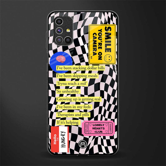 smile you're on camera glass case for samsung galaxy m51 image