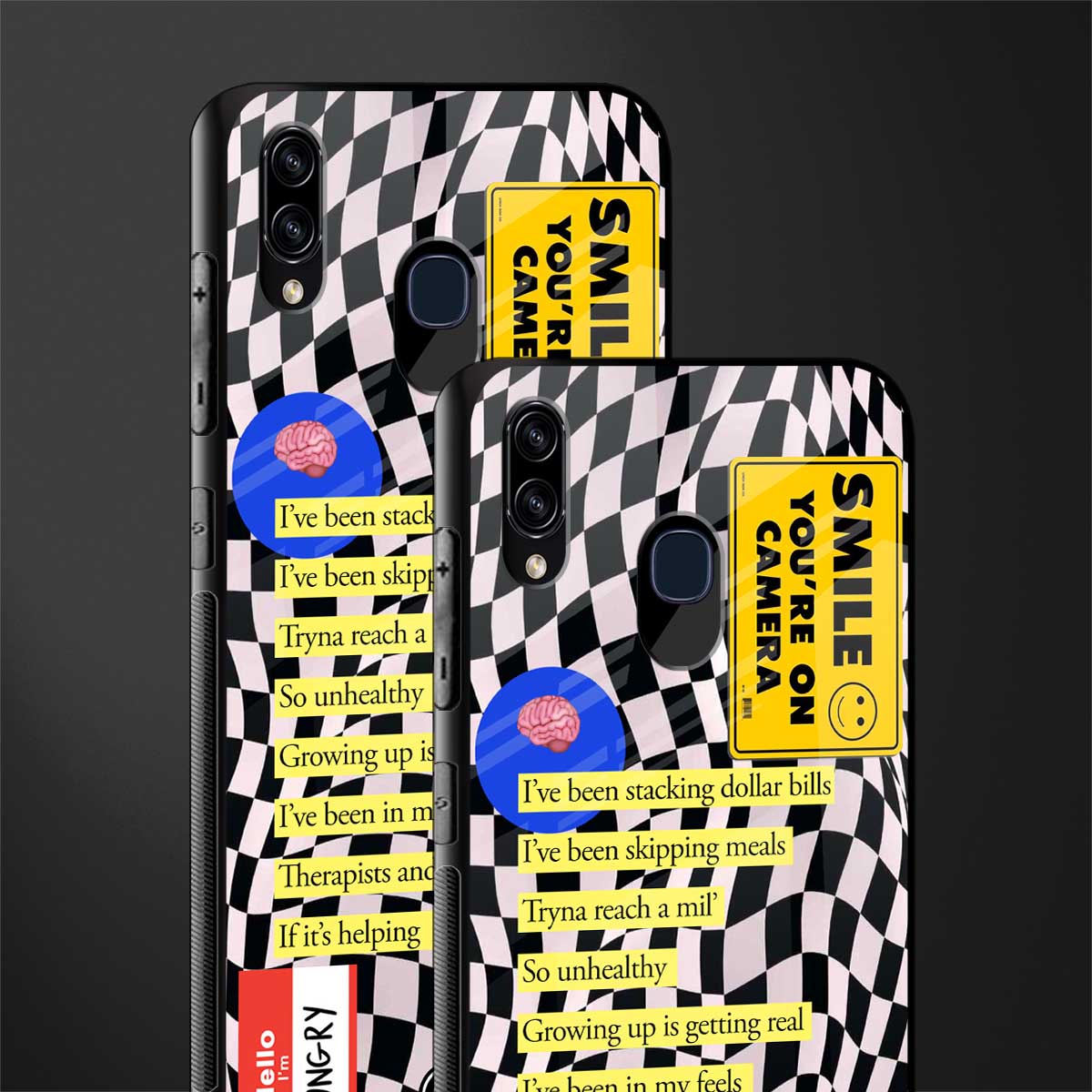 smile you're on camera glass case for samsung galaxy a30 image-2