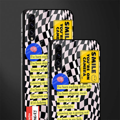 smile you're on camera glass case for samsung galaxy a70 image-2