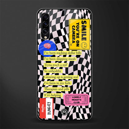smile you're on camera glass case for samsung galaxy a70 image