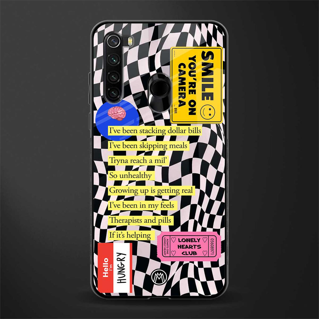 smile you're on camera glass case for redmi note 8 image