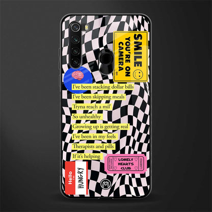 smile you're on camera glass case for redmi note 8 image