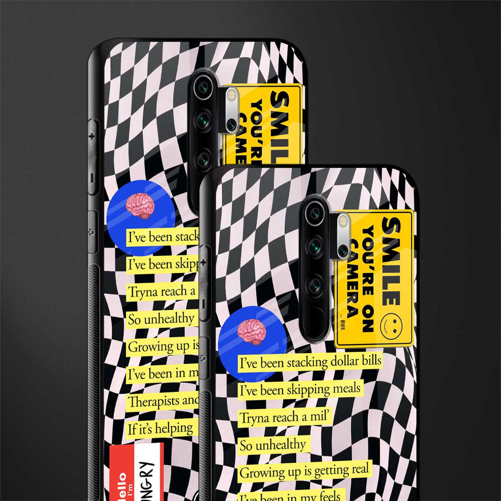 smile you're on camera glass case for redmi note 8 pro image-2