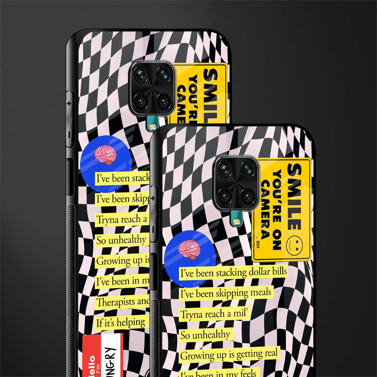 smile you're on camera glass case for redmi note 9 pro image-2