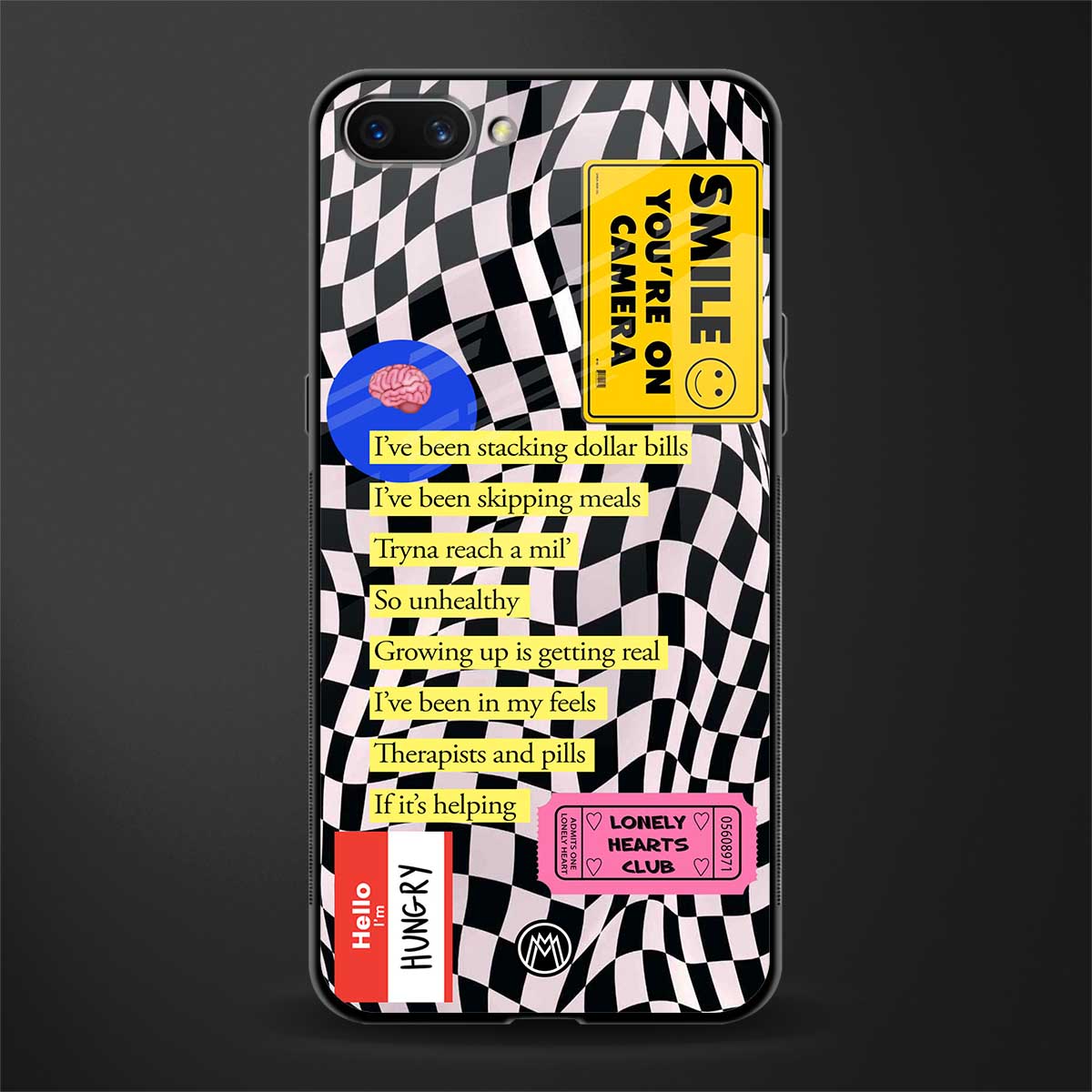 smile you're on camera glass case for realme c1 image