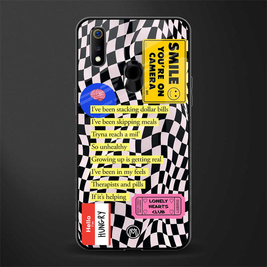 smile you're on camera glass case for realme 3i image