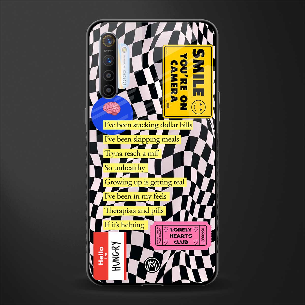 smile you're on camera glass case for realme xt image