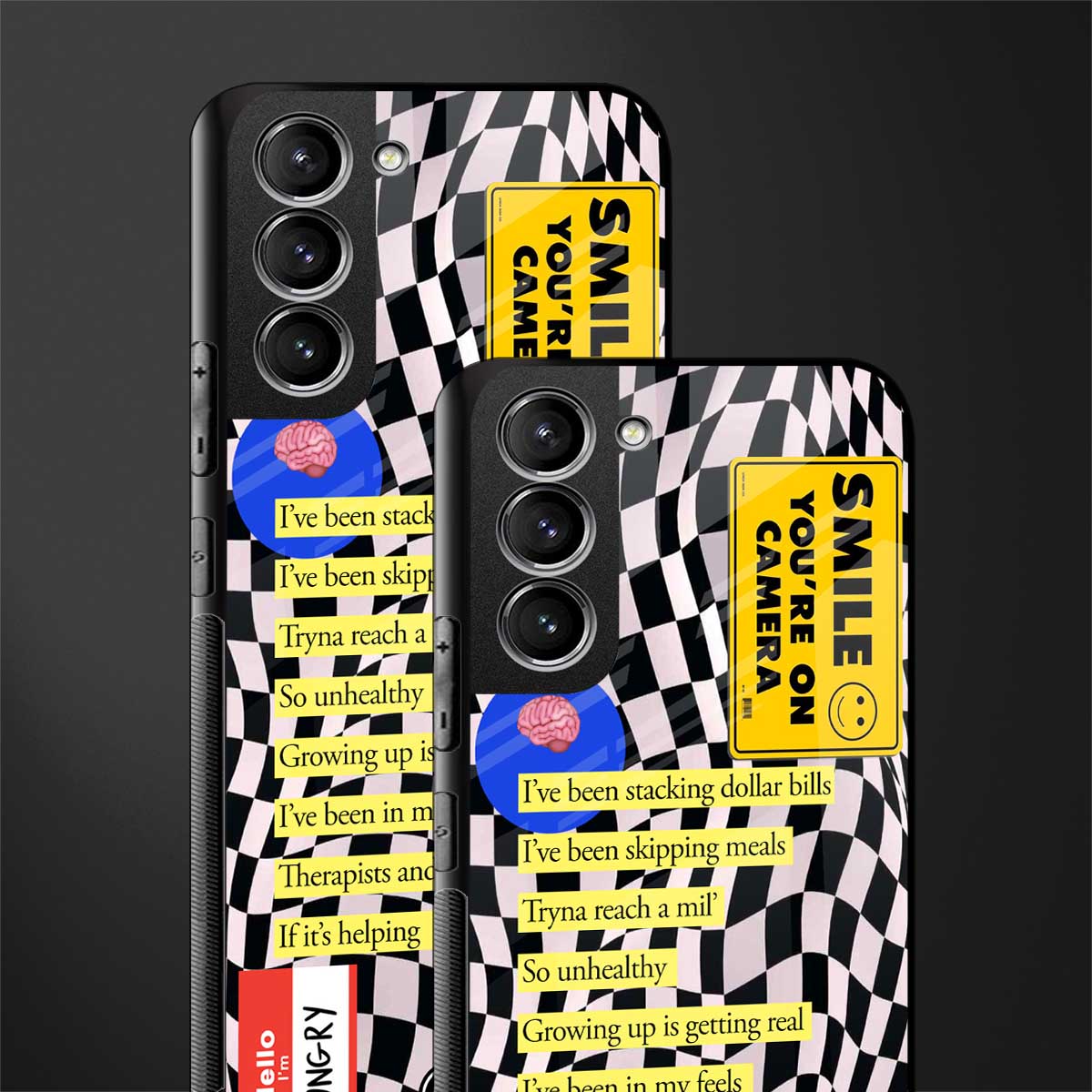 smile you're on camera glass case for samsung galaxy s21 plus image-2