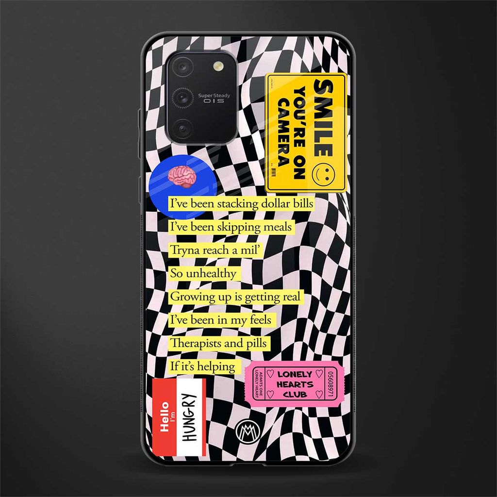 smile you're on camera glass case for samsung galaxy s10 lite image
