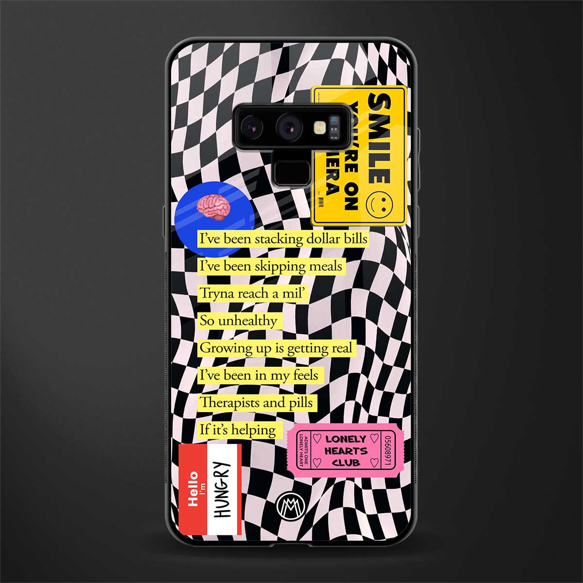 smile you're on camera glass case for samsung galaxy note 9 image