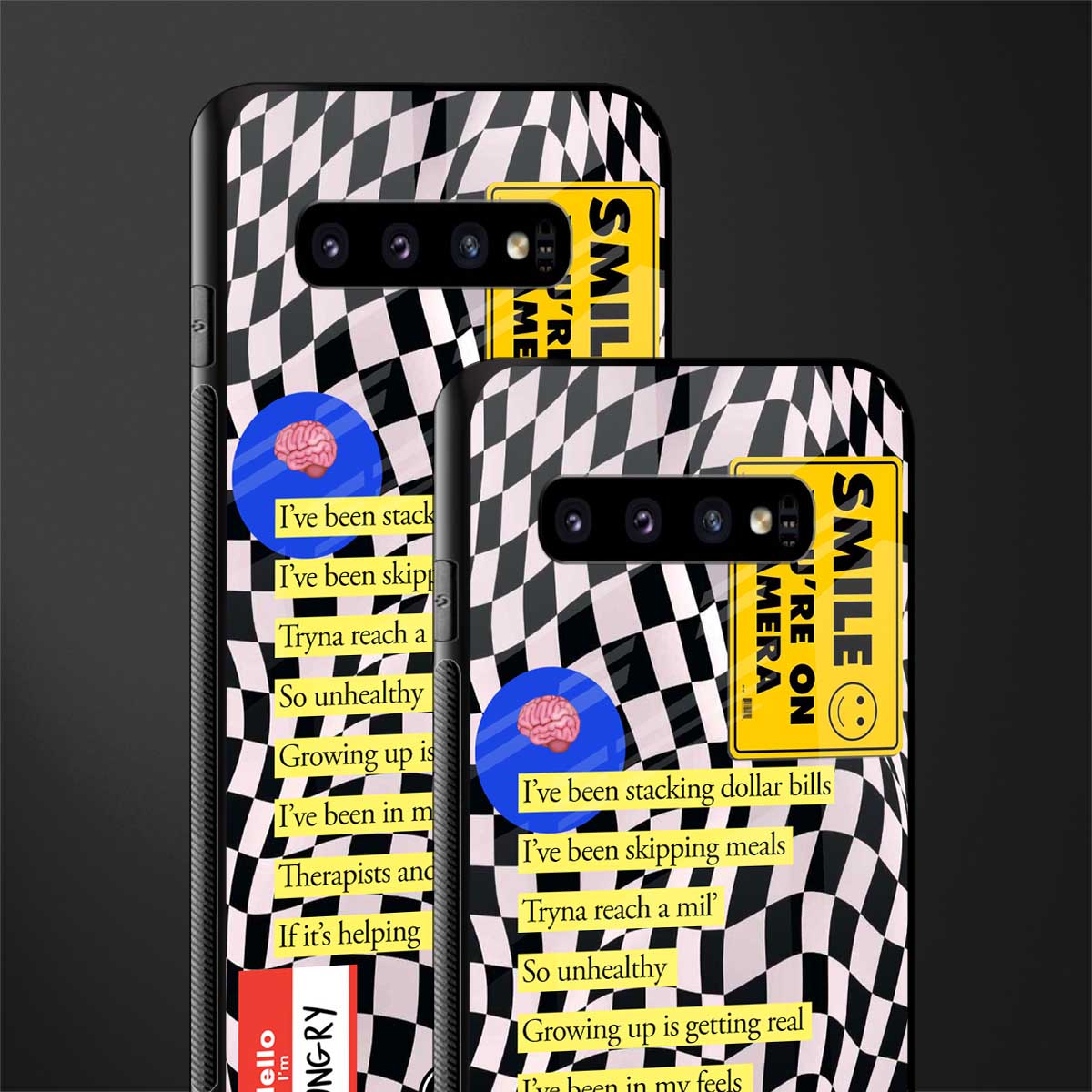 smile you're on camera glass case for samsung galaxy s10 plus image-2