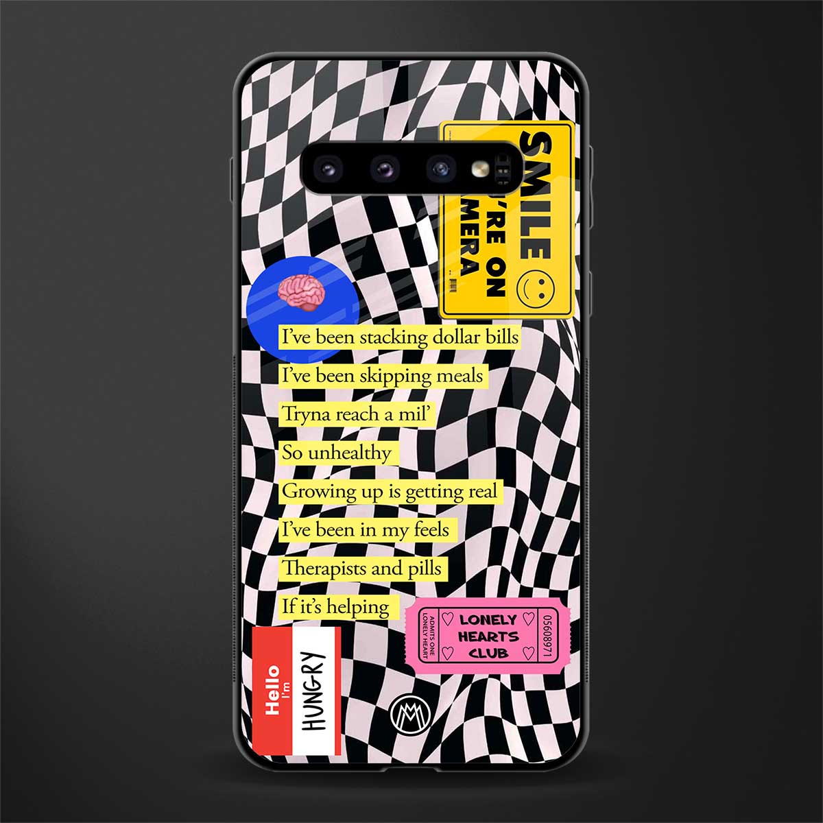 smile you're on camera glass case for samsung galaxy s10 image