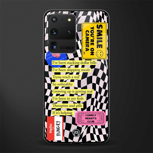 smile you're on camera glass case for samsung galaxy s20 ultra image
