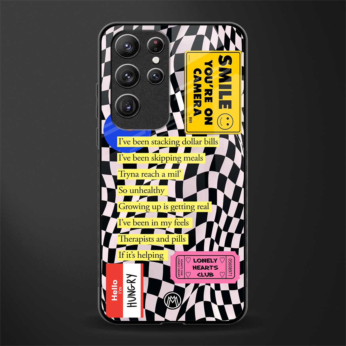 smile you're on camera glass case for samsung galaxy s22 ultra 5g image