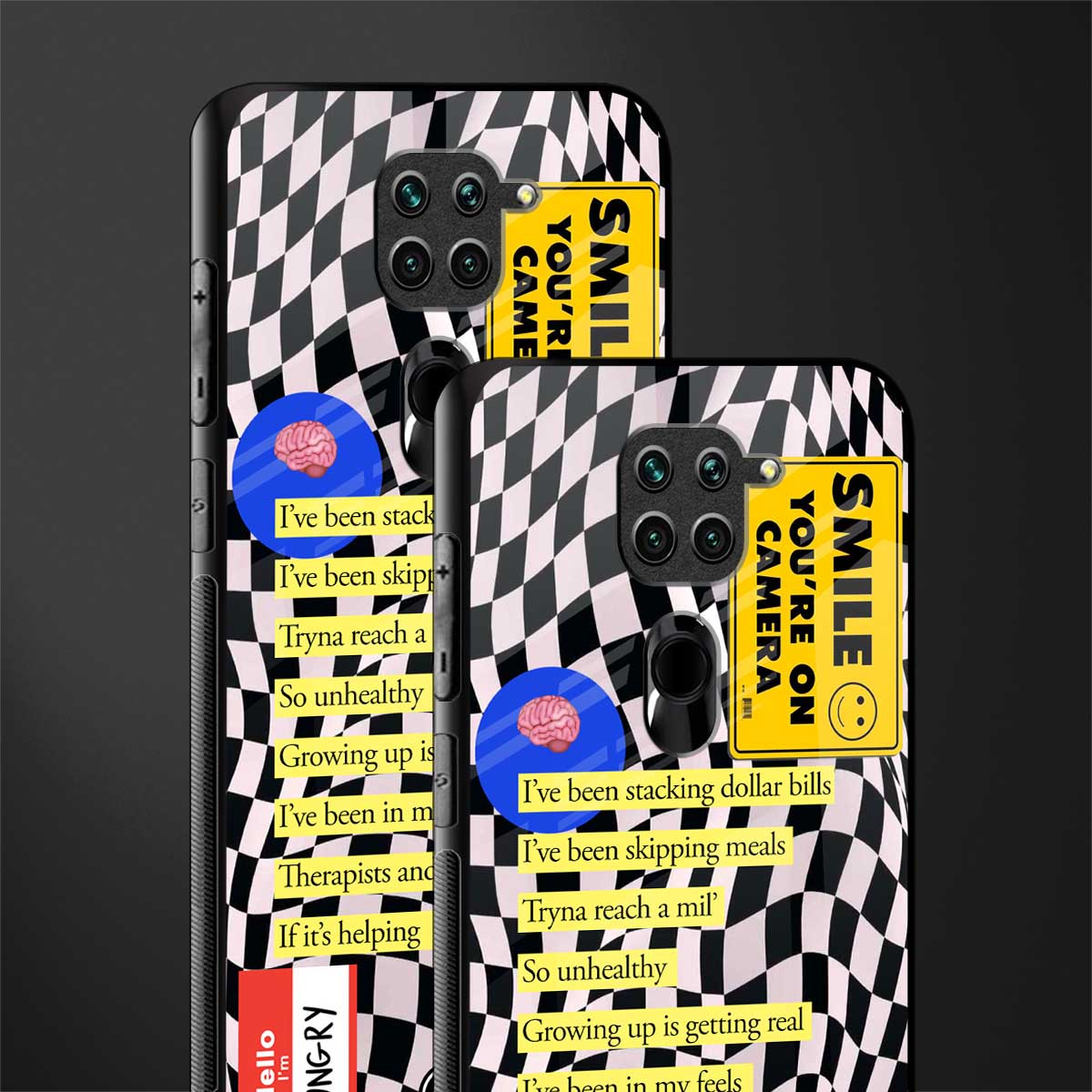 smile you're on camera glass case for redmi note 9 image-2