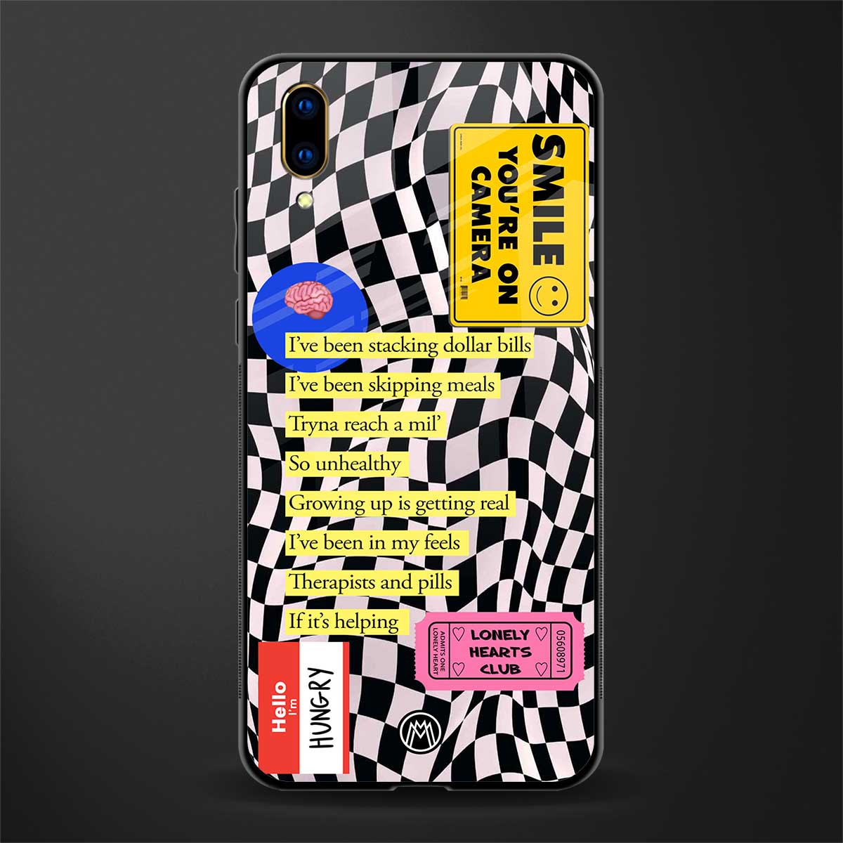 smile you're on camera glass case for vivo v11 pro image