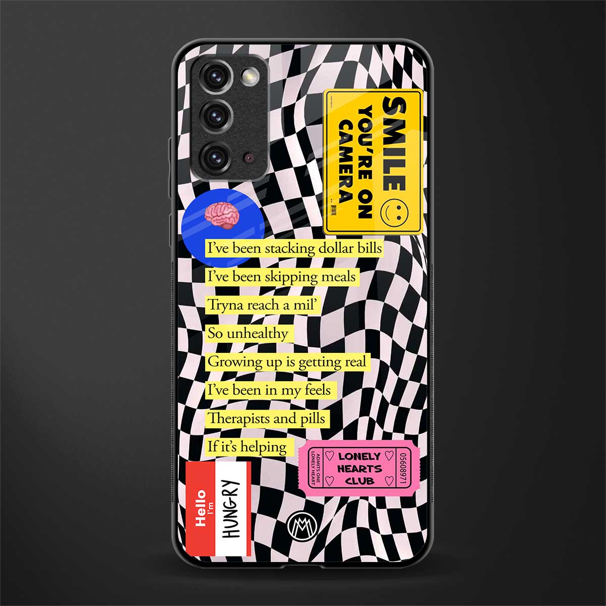 smile you're on camera glass case for samsung galaxy note 20 image