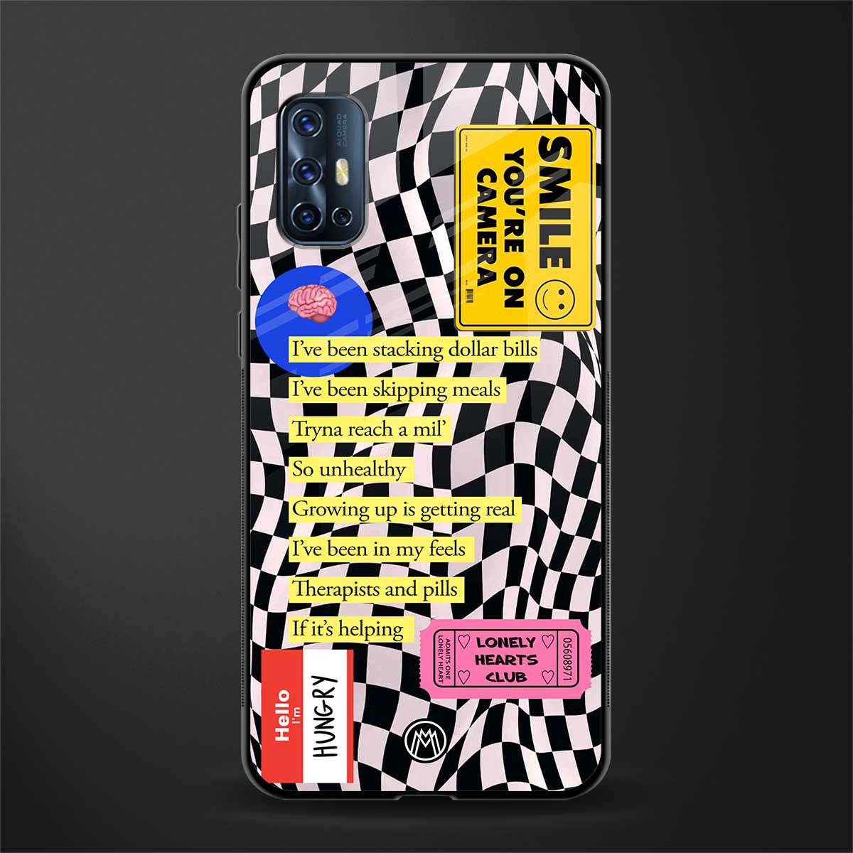 smile you're on camera glass case for vivo v17 image