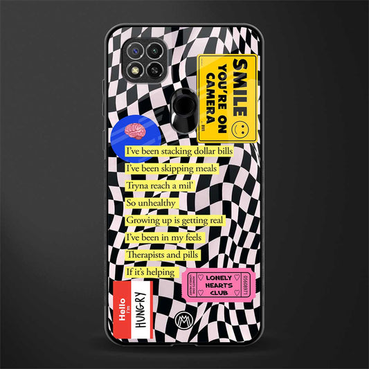 smile you're on camera glass case for redmi 9c image
