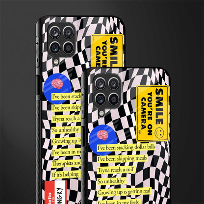 smile you're on camera glass case for samsung galaxy m12 image-2