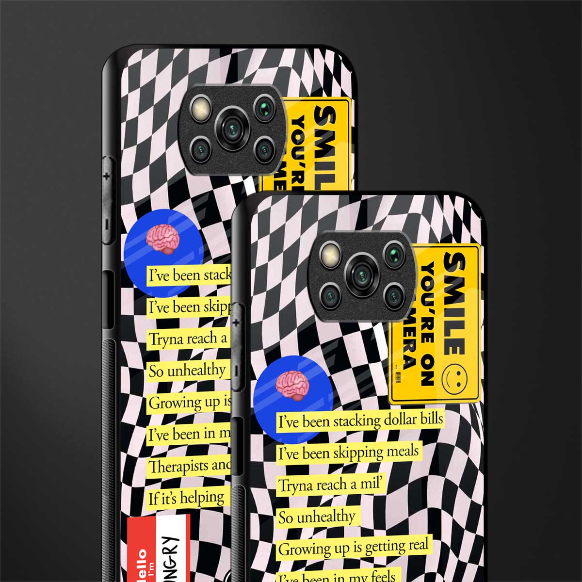 smile you're on camera glass case for poco x3 image-2
