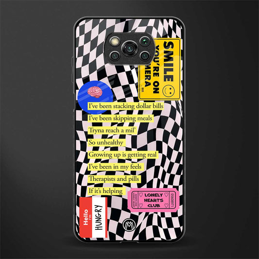 smile you're on camera glass case for poco x3 image