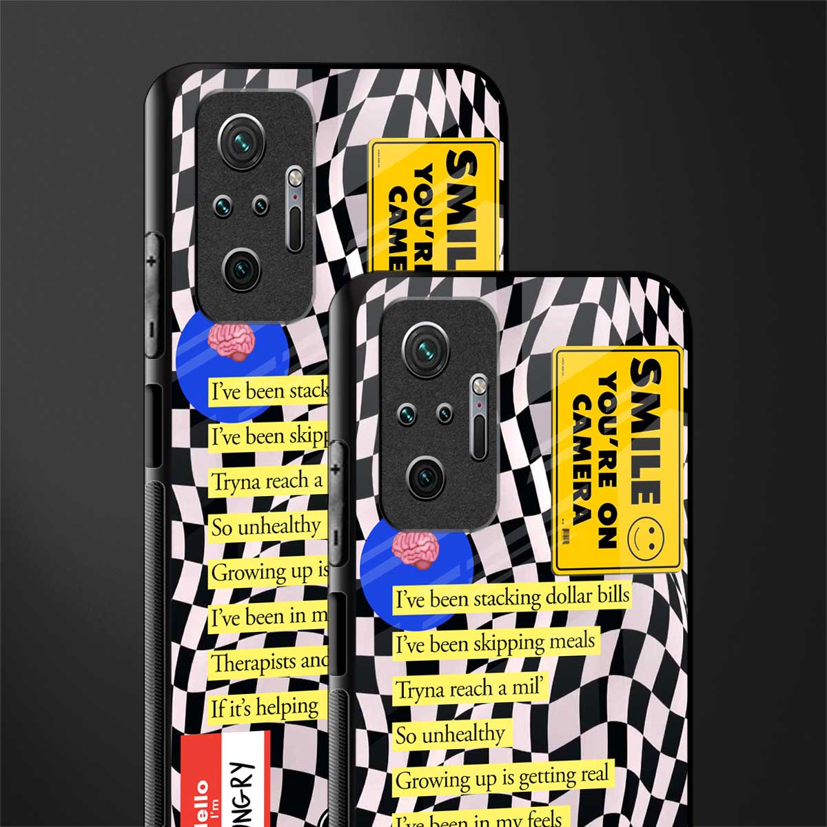 smile you're on camera glass case for redmi note 10 pro image-2