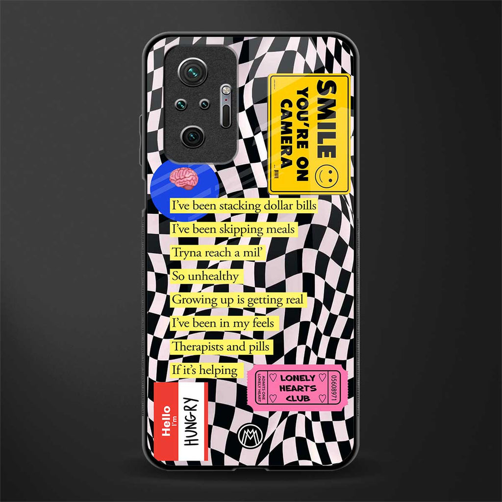 smile you're on camera glass case for redmi note 10 pro image