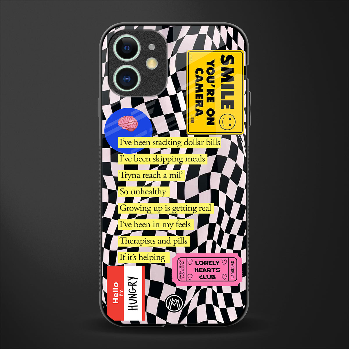 smile you're on camera glass case for iphone 12 image