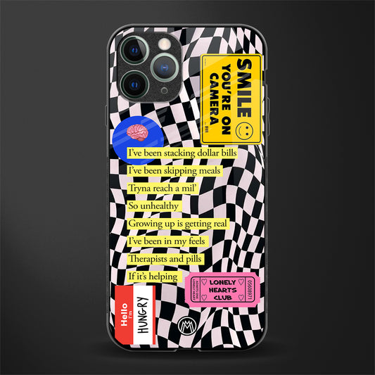 smile you're on camera glass case for iphone 11 pro image