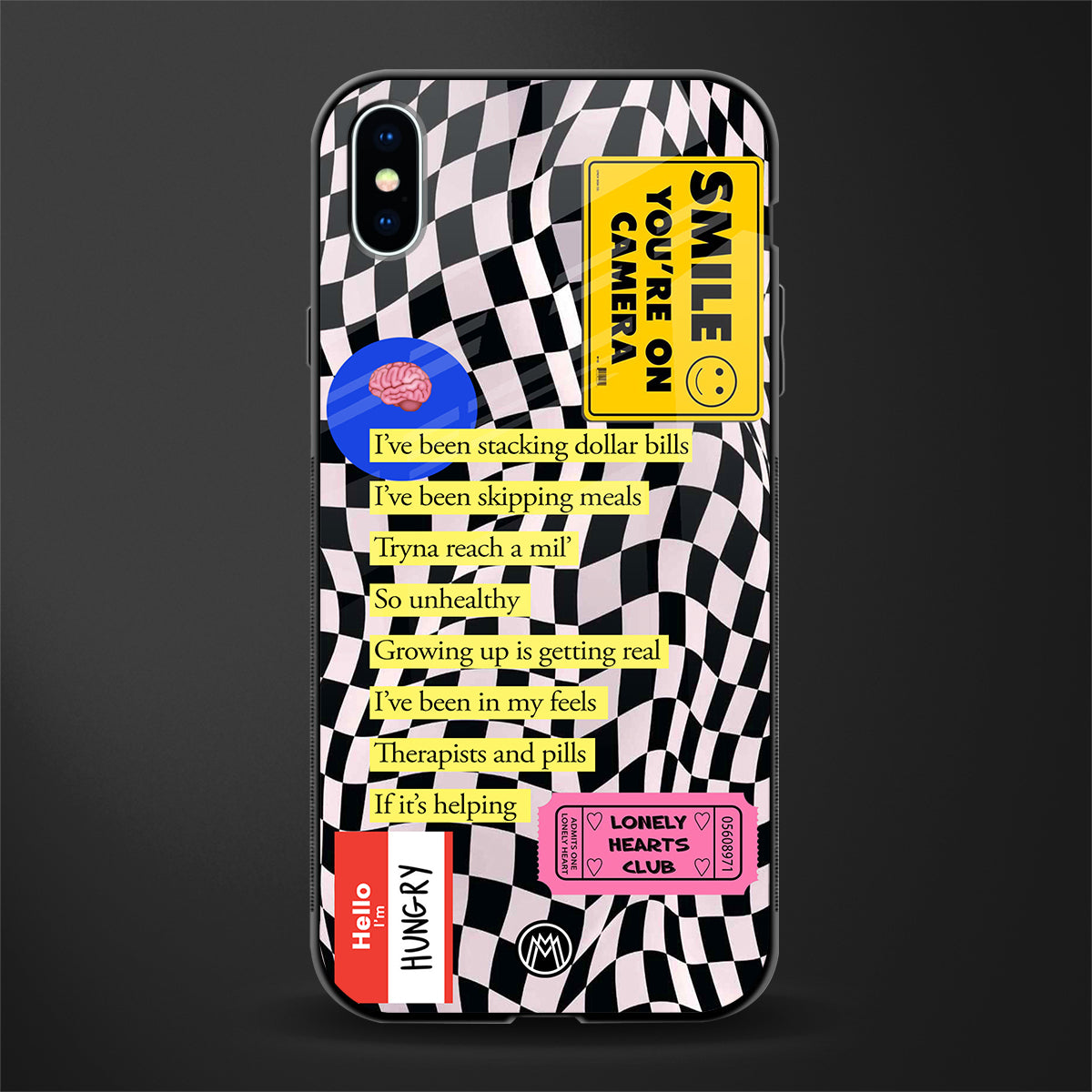 smile you're on camera glass case for iphone xs max image